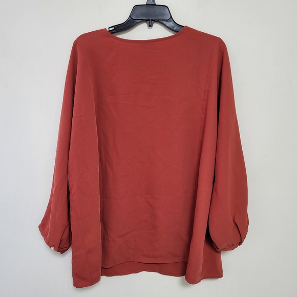 J. Jill Wearever Collection easy wear burnt orange top sz XL TALL - Picture 4 of 6